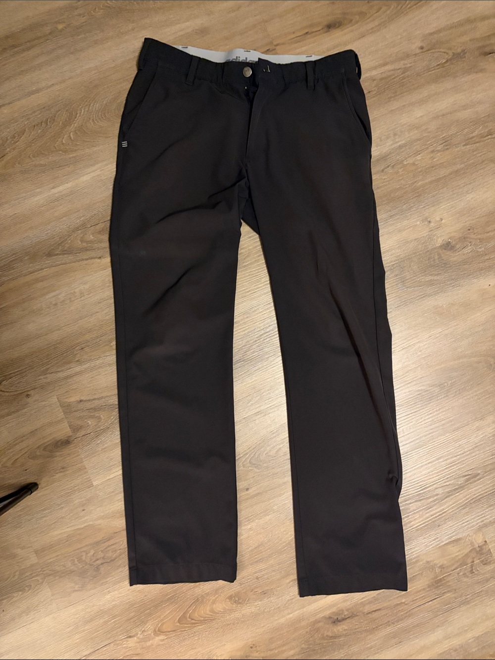 adidas Men's Black Straight-Leg Casual Pants